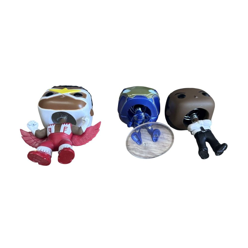 Funko Pop Set of 3 Loose Figures Pepper Potts Falcon & Nick Fury Bobbleheads GC - Picture 5 of 6